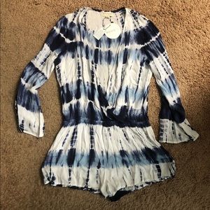 NWT BOHOME shorts long sleeve romper